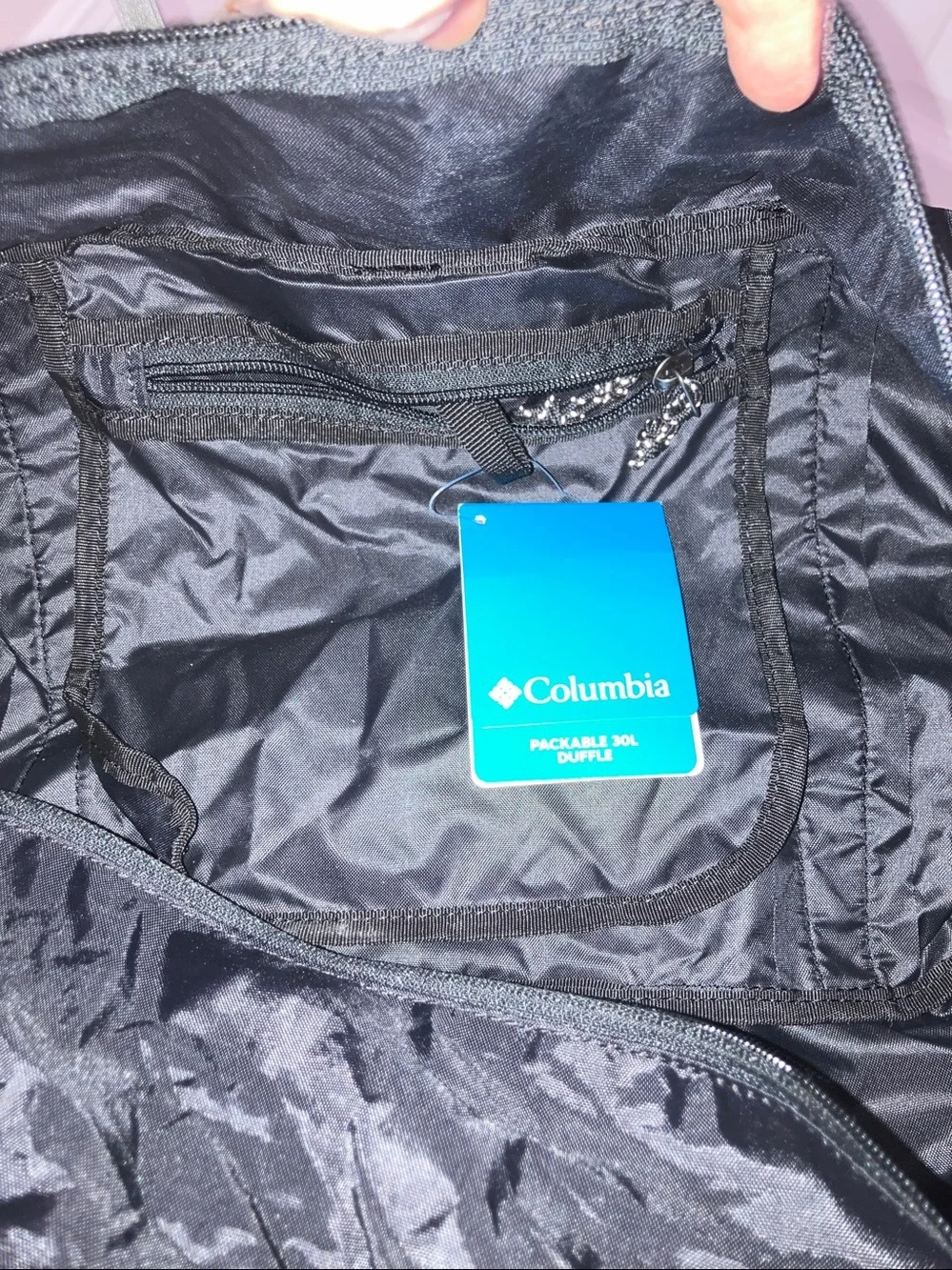 NEW - COLUMBIA Packable 30L Black Duffel Bag